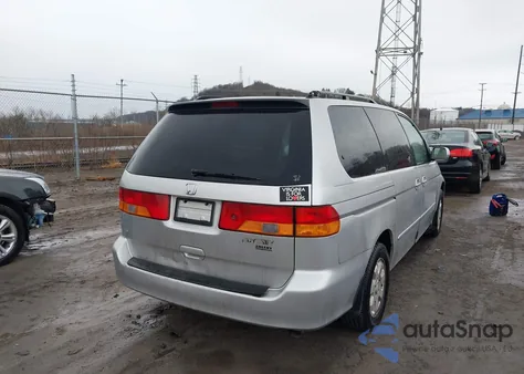 2002 Honda Odyssey Ex-L из США, поврежденный, VIN 5FNRL18072B051136